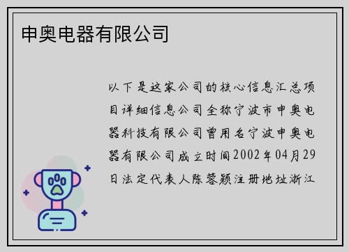 申奥电器有限公司